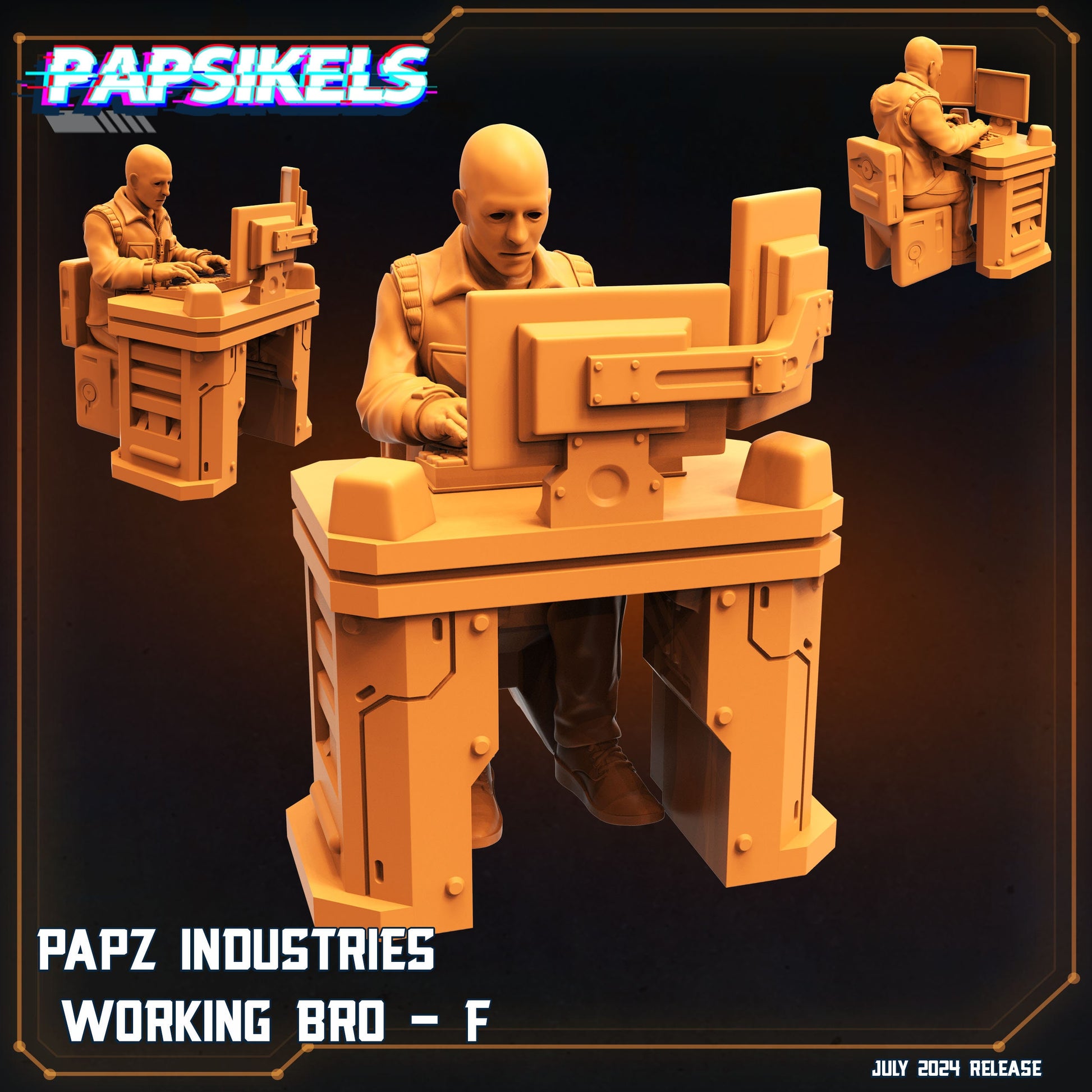 Papz Industries Working Bro - Resin Miniature - Tabletop miniature - Fantasy Miniature - 32mm - D&D - Sci-fi Miniature- Papsikel