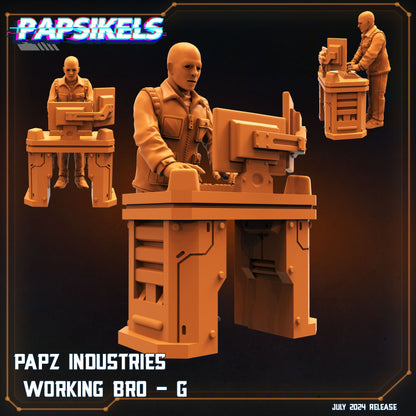 Papz Industries Working Bro - Resin Miniature - Tabletop miniature - Fantasy Miniature - 32mm - D&D - Sci-fi Miniature- Papsikel
