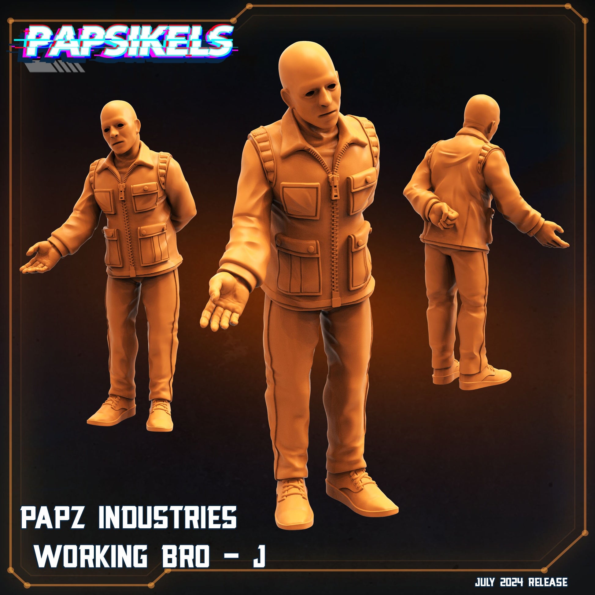 Papz Industries Working Bro - Resin Miniature - Tabletop miniature - Fantasy Miniature - 32mm - D&D - Sci-fi Miniature- Papsikel