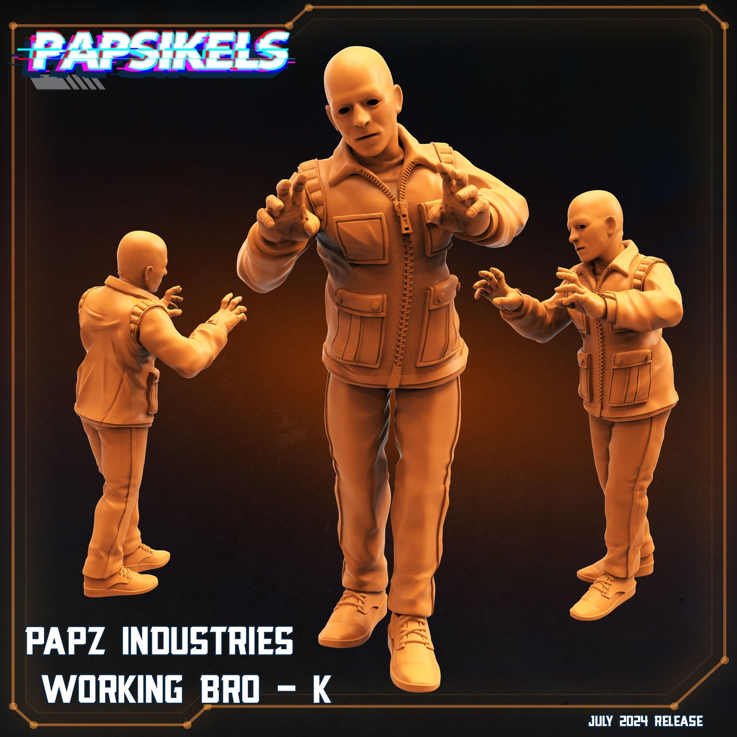 Papz Industries Working Bro - Resin Miniature - Tabletop miniature - Fantasy Miniature - 32mm - D&D - Sci-fi Miniature- Papsikel