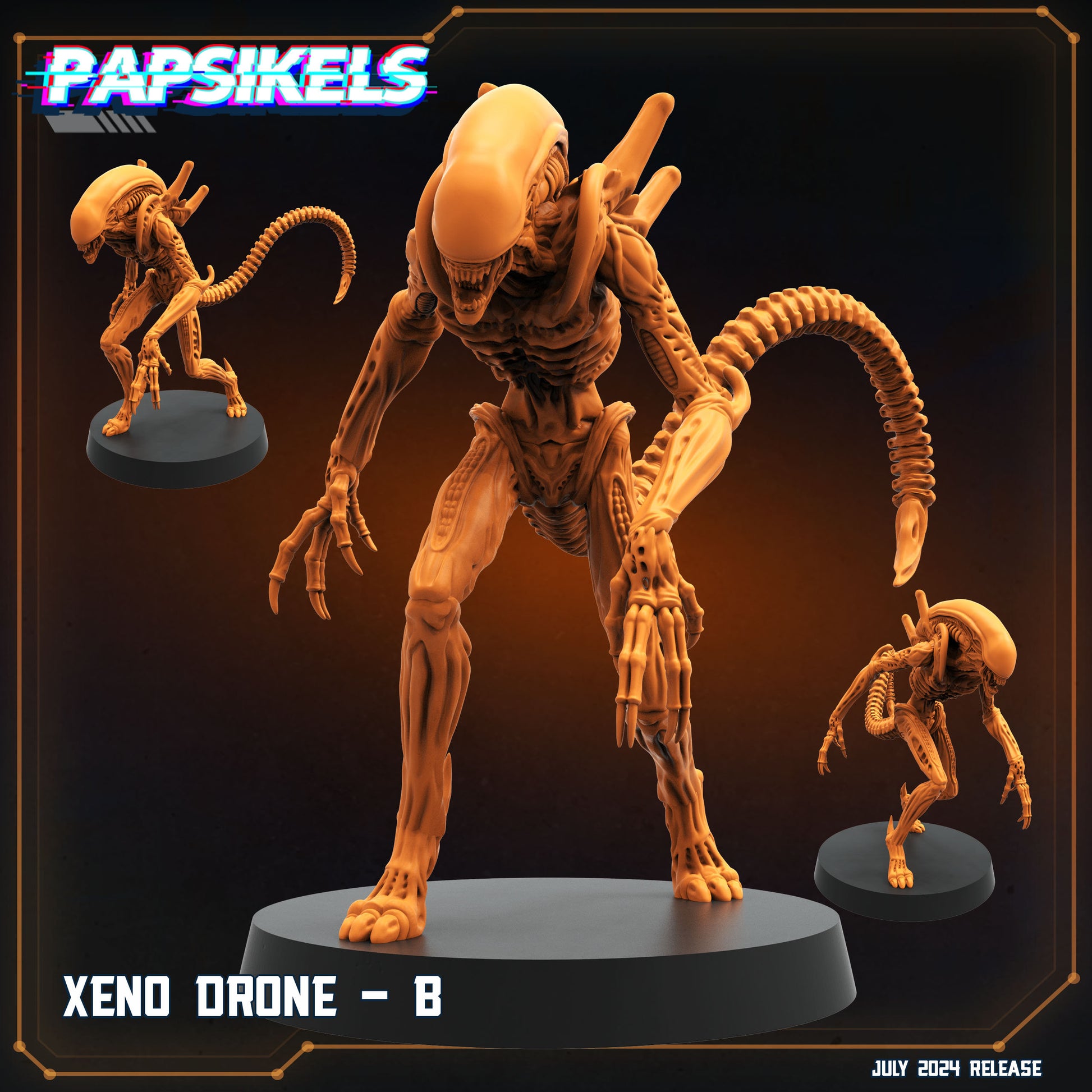 Xeno Drones - Resin Miniature - Tabletop miniature - Fantasy Miniature - 32mm - D&D - Sci-fi Miniature- Papsikel