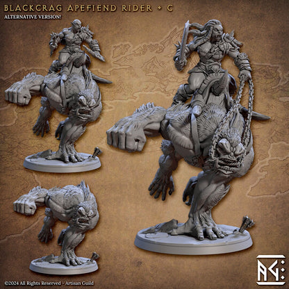 Blackcrag Riders - Tabletop miniature - Fantasy - 32mm - D&D Resin Miniature - Artisan Guild DnD