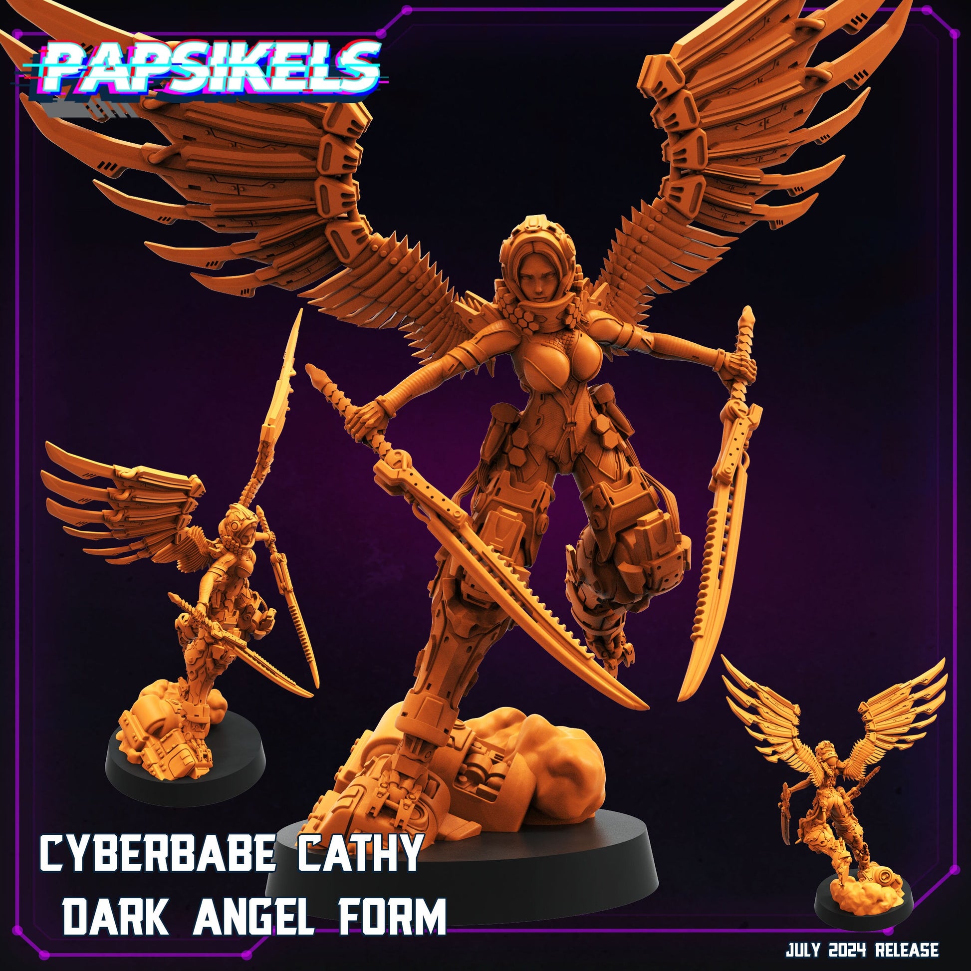 Cyberbabes - Resin Miniature - Tabletop miniature - Fantasy Miniature - 32mm - D&D - Sci-fi Miniature- Papsikel