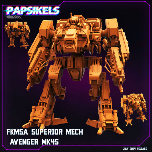 FKMSA Superior Mech - Resin Miniature - Tabletop miniature - Fantasy Miniature - 32mm - D&D - Sci-fi Miniature- Papsikel