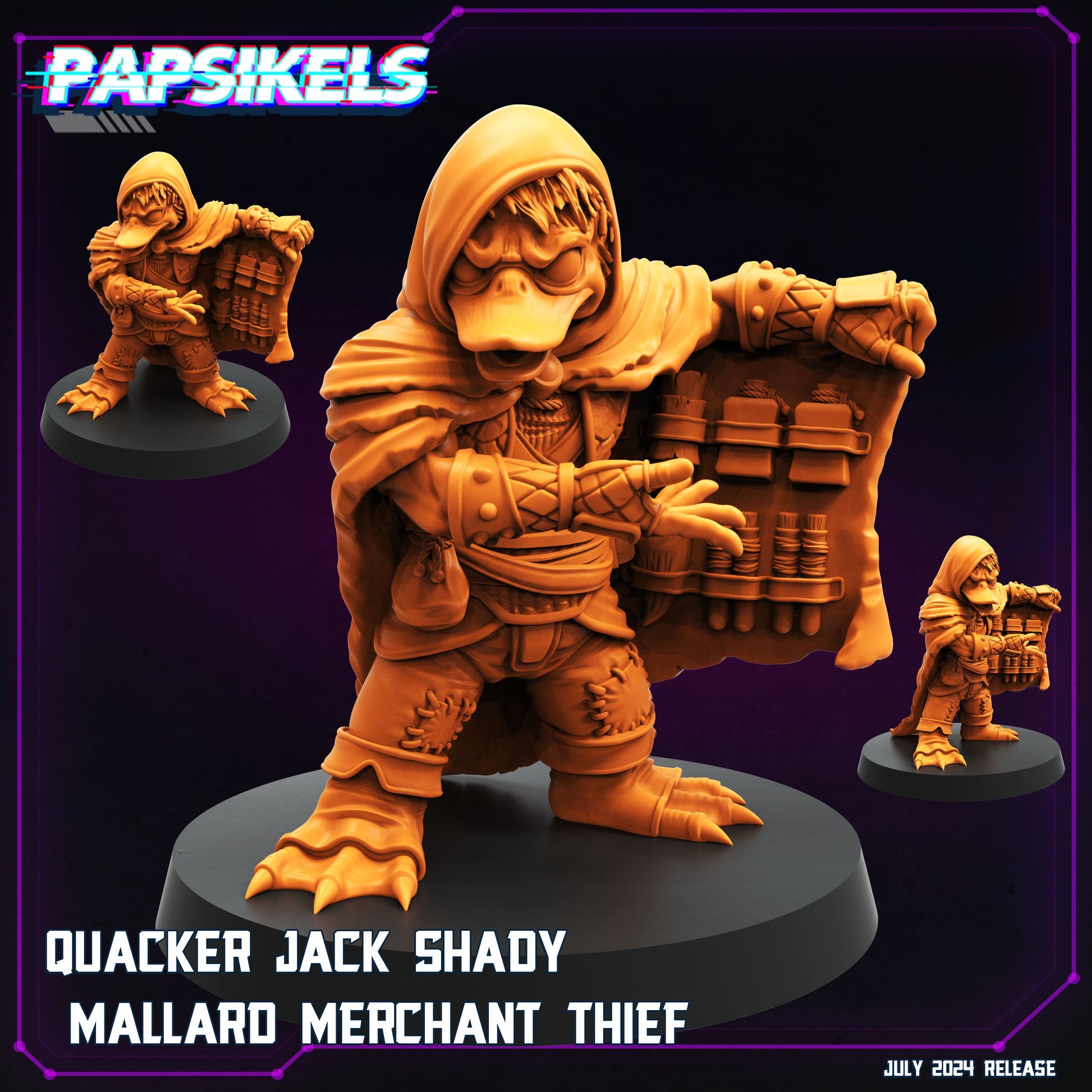 Quacker Jack shady - Resin Miniature - Tabletop miniature - Fantasy Miniature - 32mm - D&D - Sci-fi Miniature- Papsikel