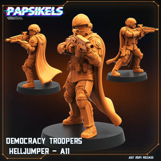 Democracy troopers helljumpers -  Resin Miniature - Tabletop  miniature - Fantasy Miniature - 32mm - D&D -  Sci-fi Miniature- Papsikel