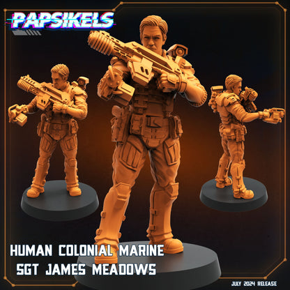 Human Colonial Marines -  Resin Miniature - Tabletop  miniature - Fantasy Miniature - 32mm - D&D -  Sci-fi Miniature- Papsikel