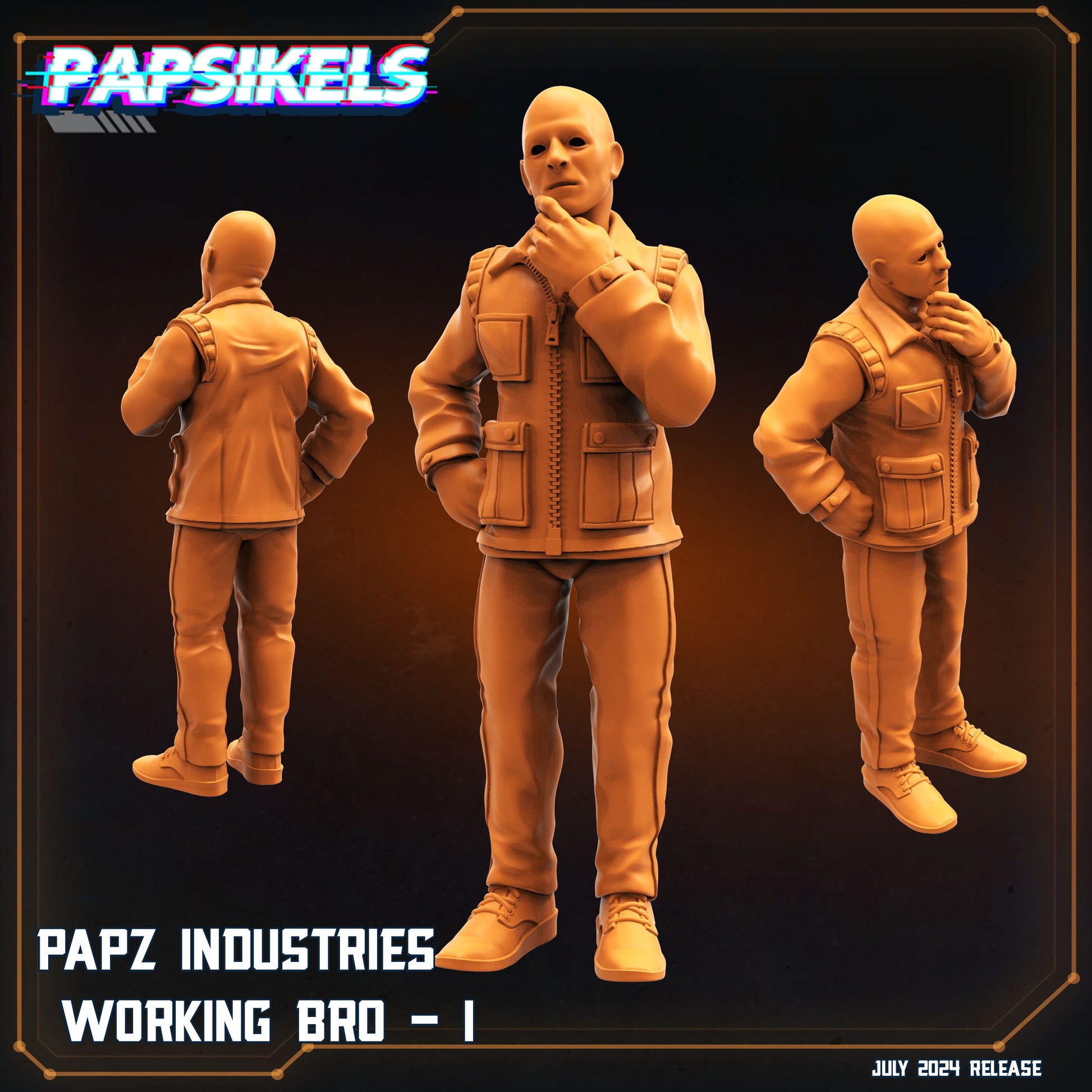 Papz Industries Working Bro - Resin Miniature - Tabletop miniature - Fantasy Miniature - 32mm - D&D - Sci-fi Miniature- Papsikel