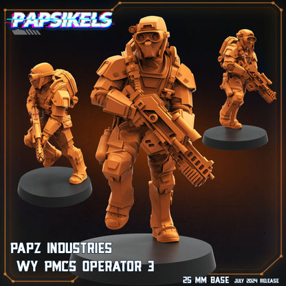 Papz Industries WY PMCS Operators -  Resin Miniature - Tabletop  miniature - Fantasy Miniature - 32mm - D&D -  Sci-fi Miniature- Papsikel