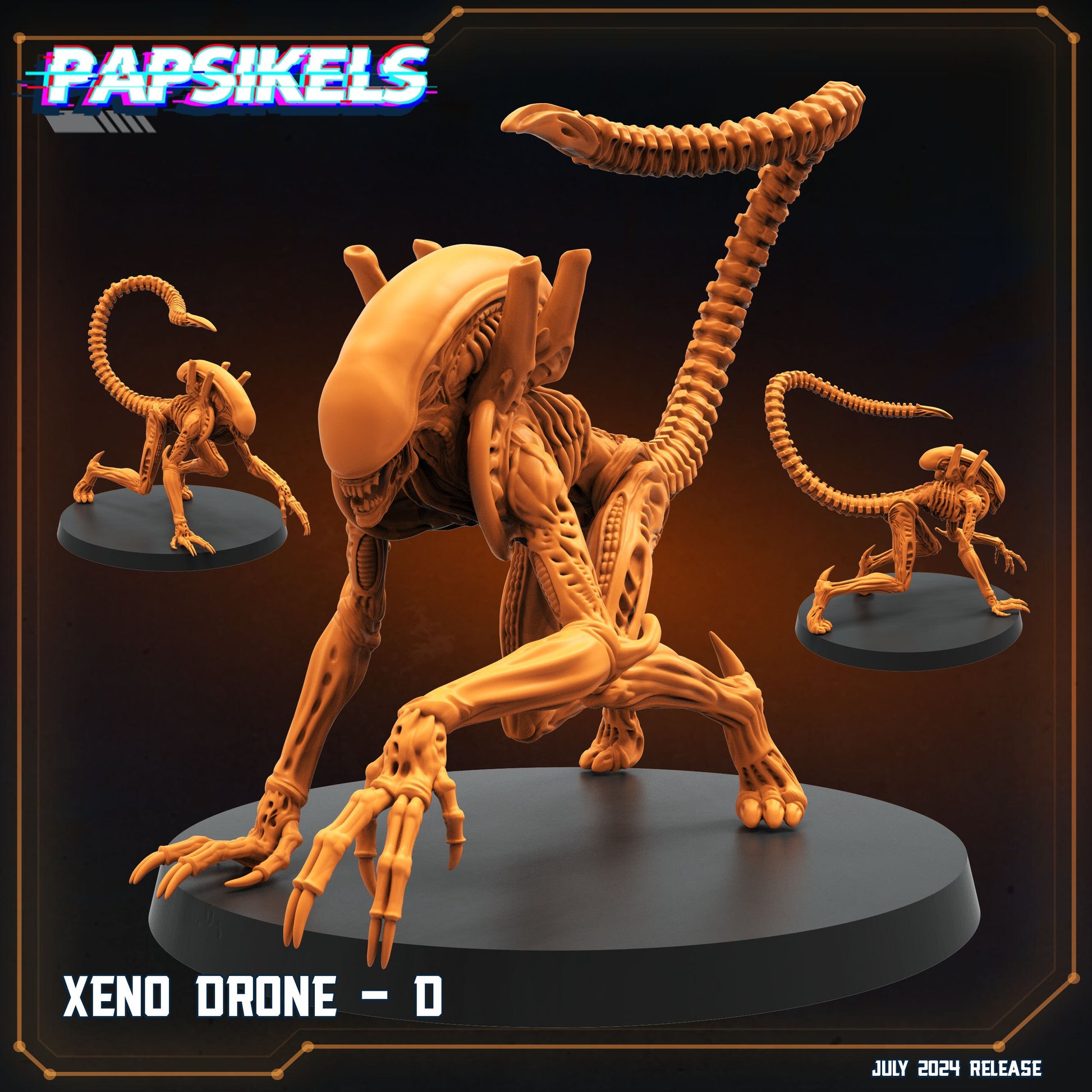 Xeno Drones - Resin Miniature - Tabletop miniature - Fantasy Miniature - 32mm - D&D - Sci-fi Miniature- Papsikel