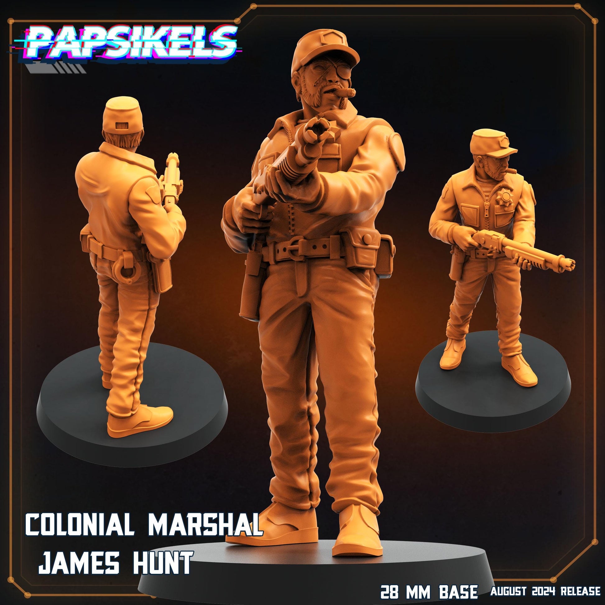 Colonial Marshalls - Resin Miniature - Tabletop miniature - Fantasy Miniature - 32mm - D&D - Sci-fi Miniature- Papsikel