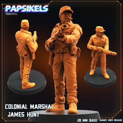 Colonial Marshalls - Resin Miniature - Tabletop miniature - Fantasy Miniature - 32mm - D&D - Sci-fi Miniature- Papsikel