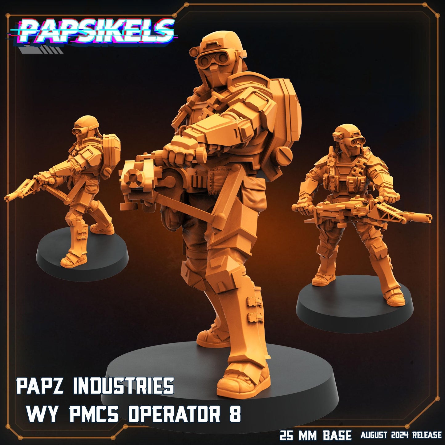 Pmcs Operators - Resin Miniature - Tabletop miniature - Fantasy Miniature - 32mm - D&D - Sci-fi Miniature- Papsikel
