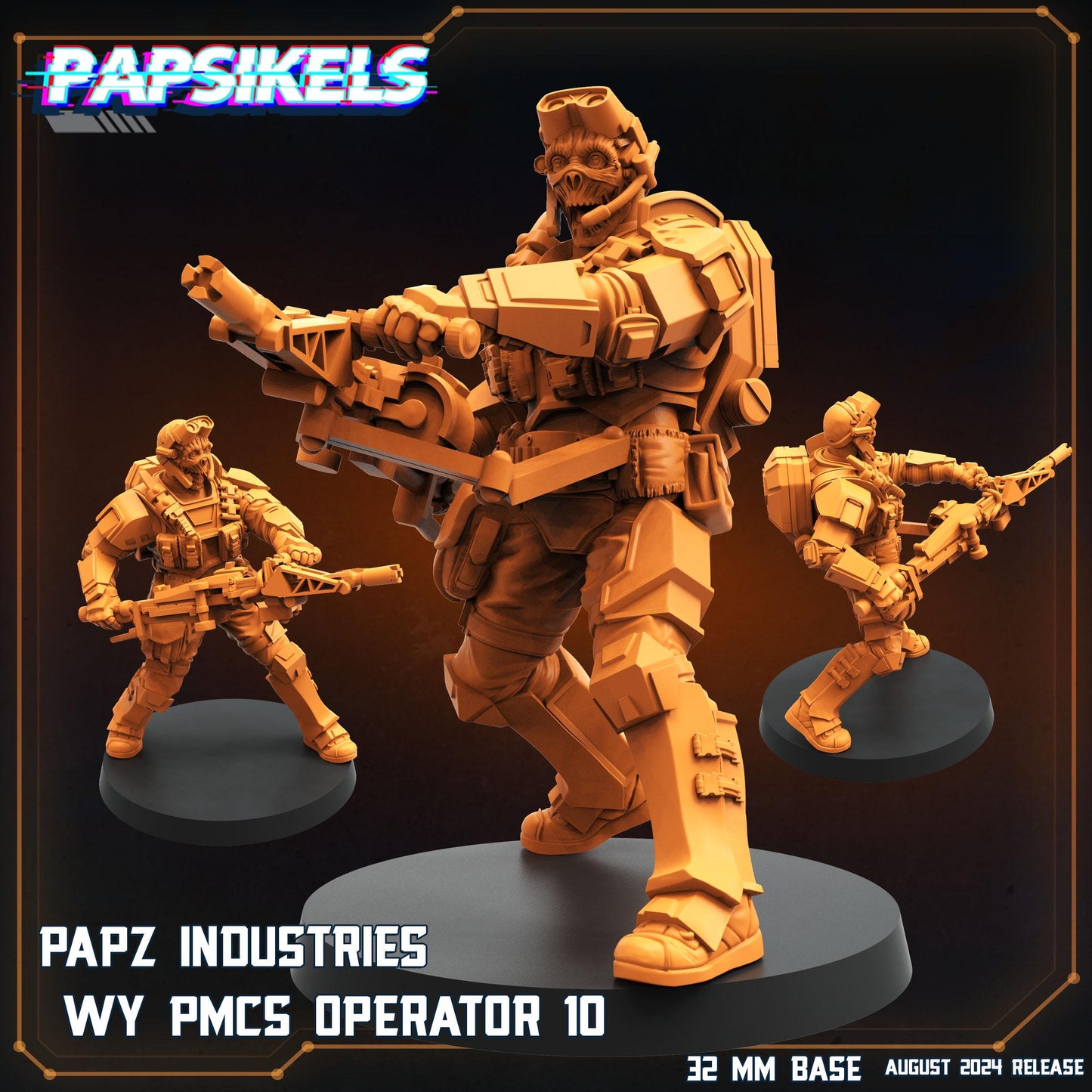 Pmcs Operators -  Resin Miniature - Tabletop  miniature - Fantasy Miniature - 32mm - D&D -  Sci-fi Miniature- Papsikel