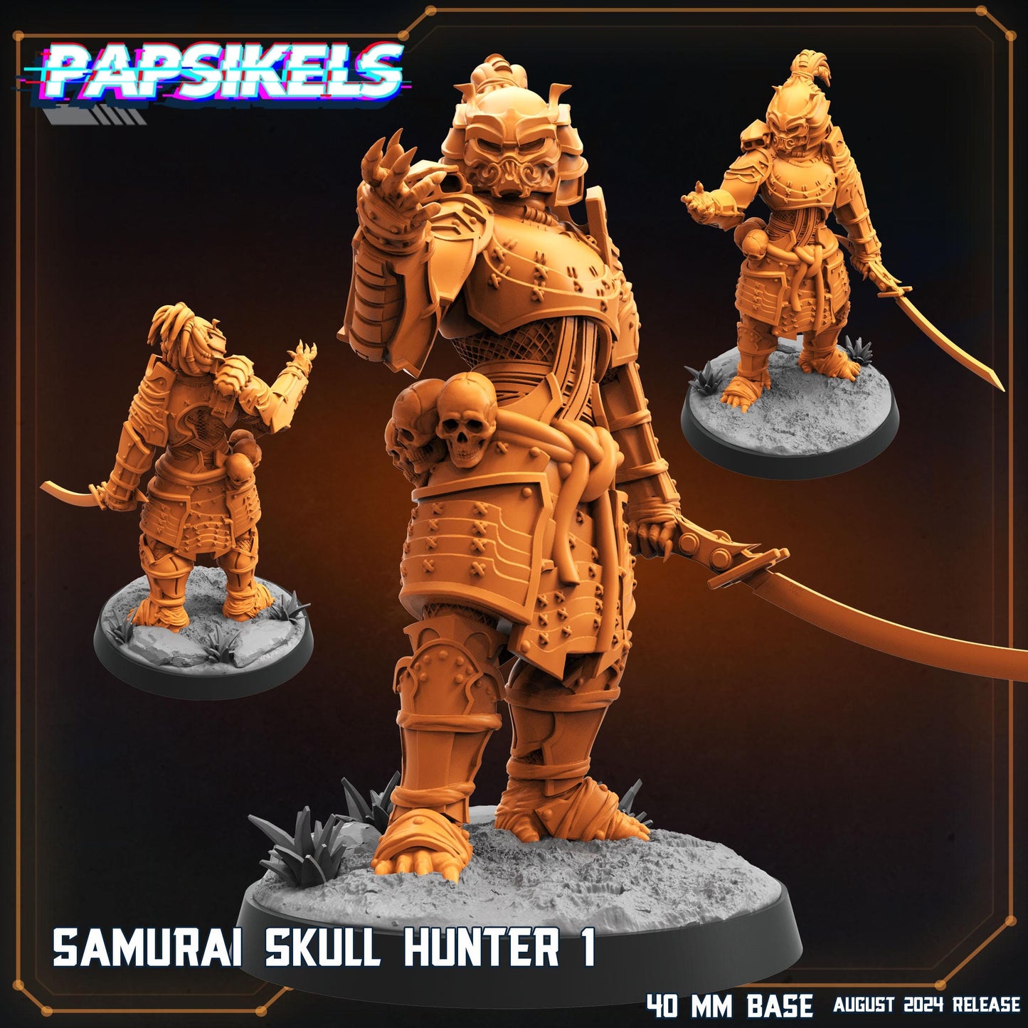 Skull Hunters - Resin Miniature - Tabletop miniature - Fantasy Miniature - 32mm - D&D - Sci-fi Miniature- Papsikel