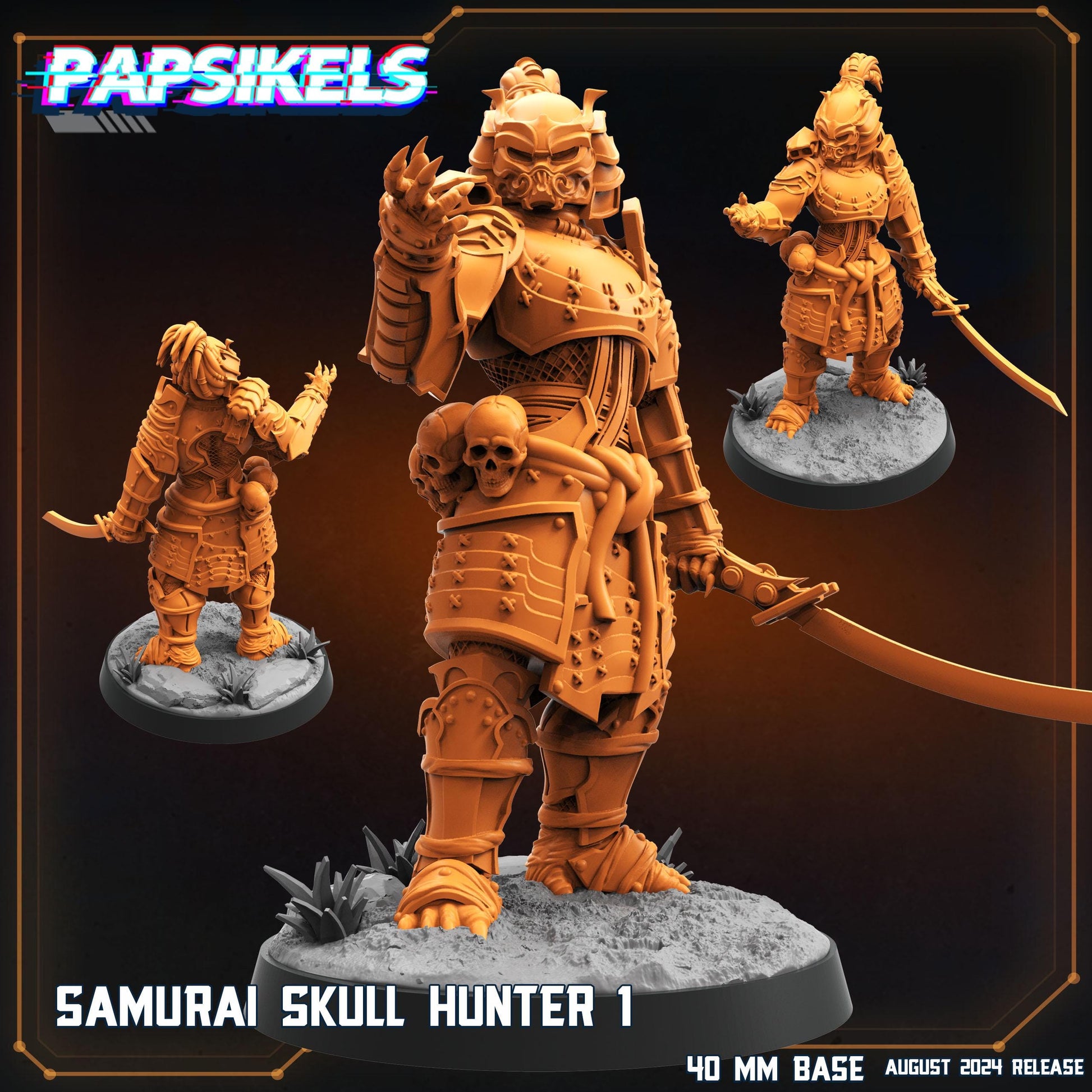 Skull Hunters - Resin Miniature - Tabletop miniature - Fantasy Miniature - 32mm - D&D - Sci-fi Miniature- Papsikel