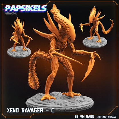 Xeno Ravager - Resin Miniature - Tabletop miniature - Fantasy Miniature - 32mm - D&D - Sci-fi Miniature- Papsikel