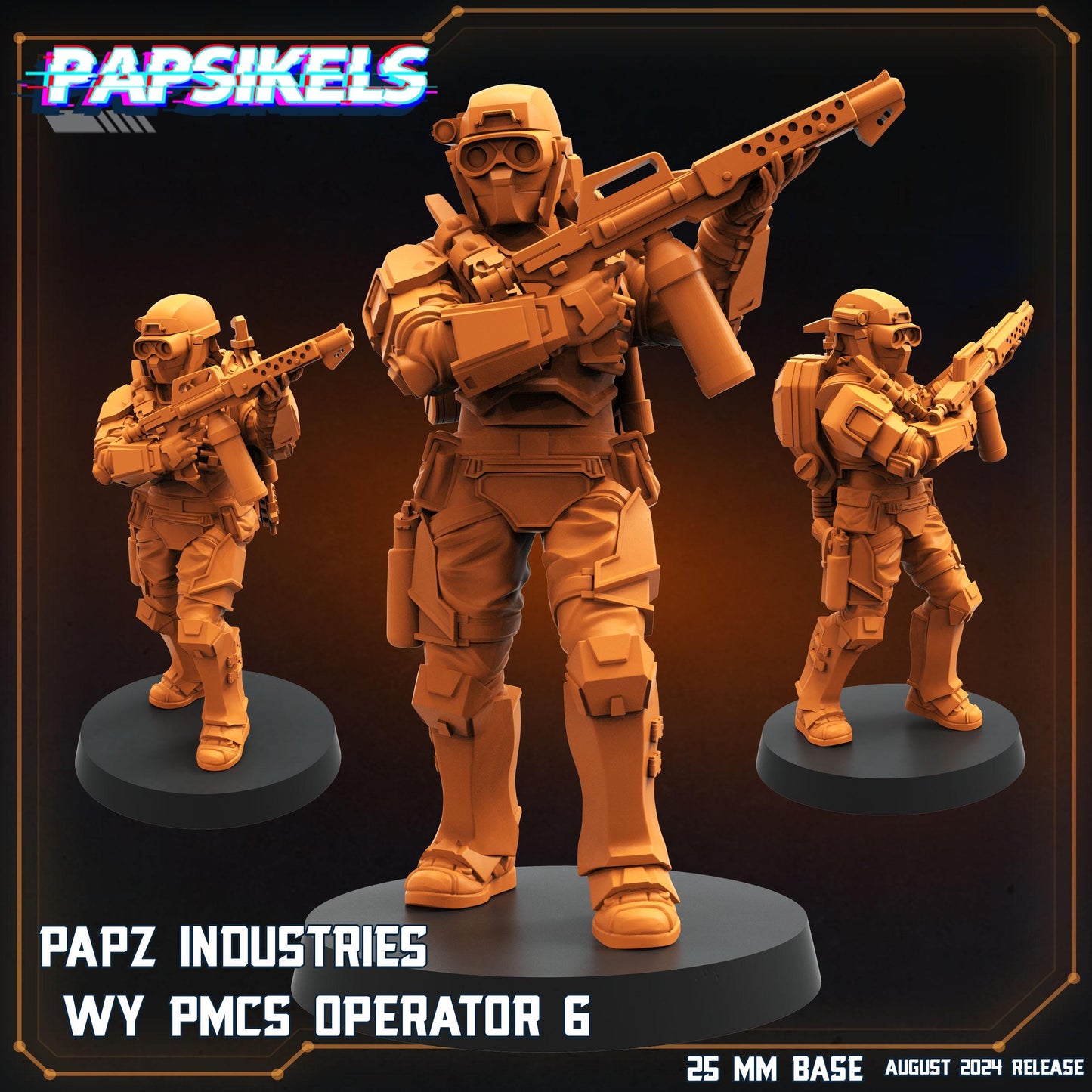 Pmcs Operators -  Resin Miniature - Tabletop  miniature - Fantasy Miniature - 32mm - D&D -  Sci-fi Miniature- Papsikel