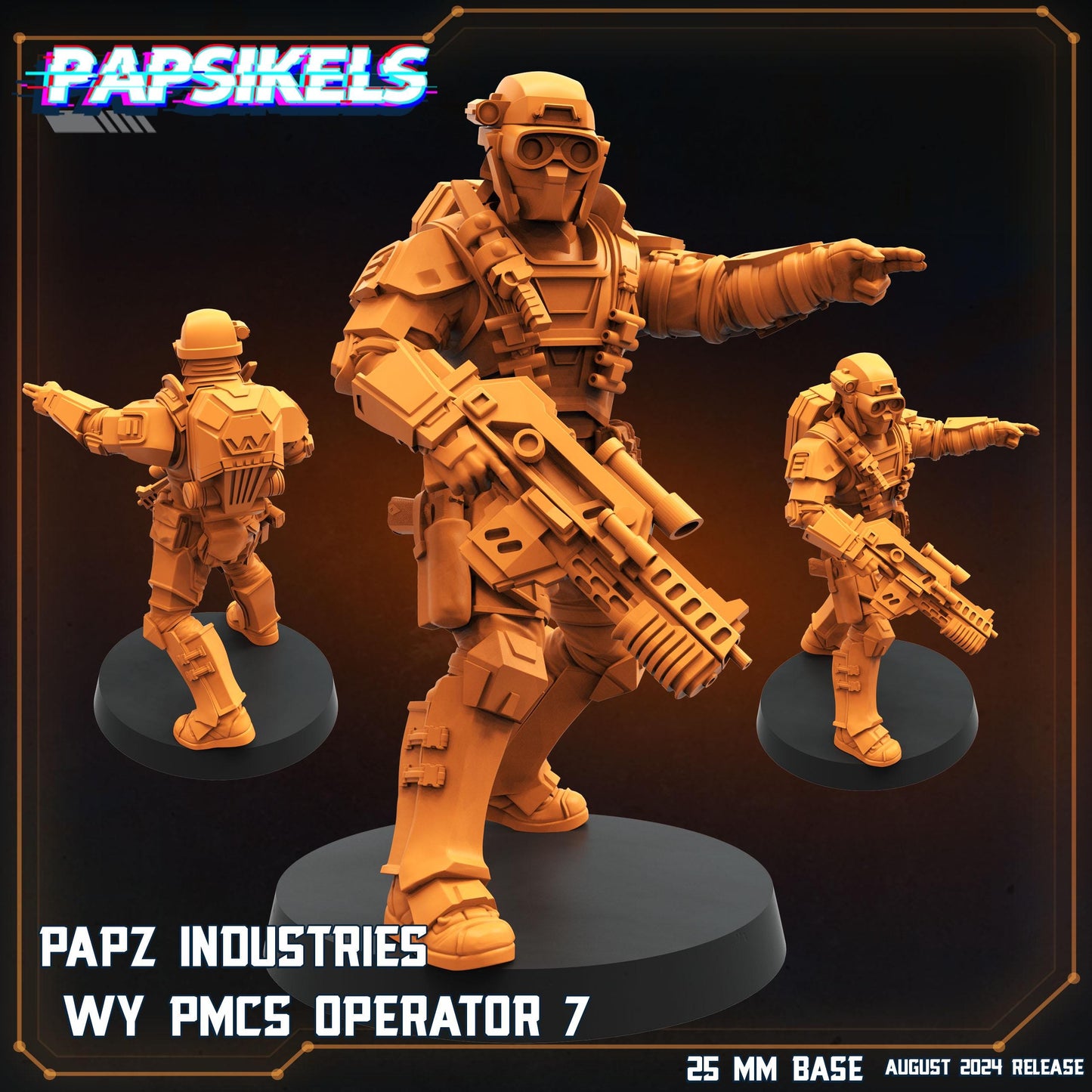 Pmcs Operators -  Resin Miniature - Tabletop  miniature - Fantasy Miniature - 32mm - D&D -  Sci-fi Miniature- Papsikel