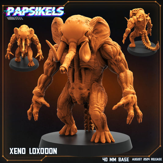 Xeno Loxodon -  Resin Miniature - Tabletop  miniature - Fantasy Miniature - 32mm - D&D -  Sci-fi Miniature- Papsikel