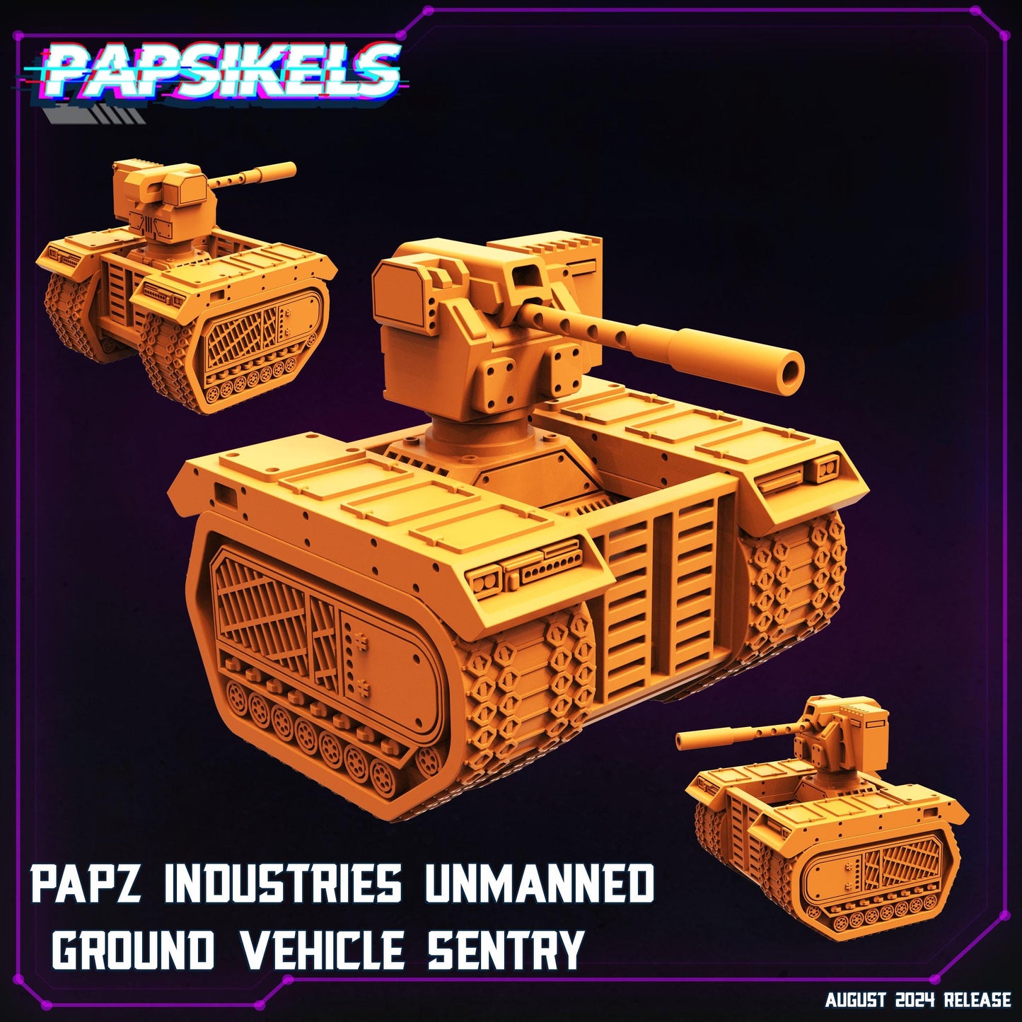 Unmanned Vehicle sentry - Resin Miniature - Tabletop miniature - Fantasy Miniature - 32mm - D&D - Sci-fi Miniature- Papsikel