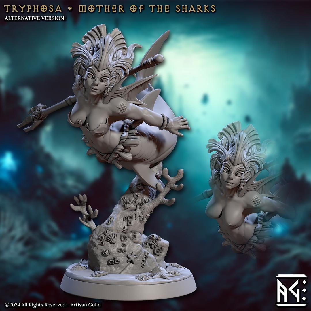 Tryphosa - 3D Printed Miniature - Fantasy Miniature -Tabletop  Miniature - Tabletop Miniature - D&D - Artisan Guild