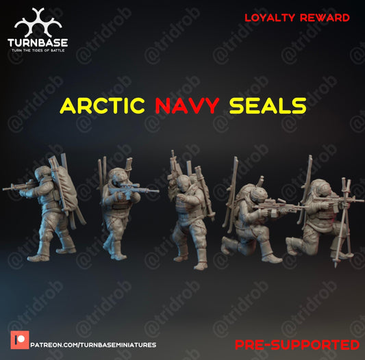 Arctic Navy Seals - 3D Printed Miniature - Sci-Fi Miniature - D&D