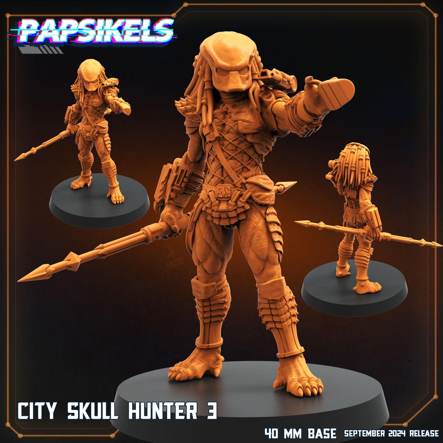City Skull Hunters - Resin Miniature - Tabletop miniature - Fantasy Miniature - 32mm - D&D - Sci-fi Miniature - Papsikel