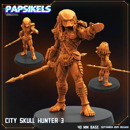 City Skull Hunters - Resin Miniature - Tabletop miniature - Fantasy Miniature - 32mm - D&D - Sci-fi Miniature - Papsikel