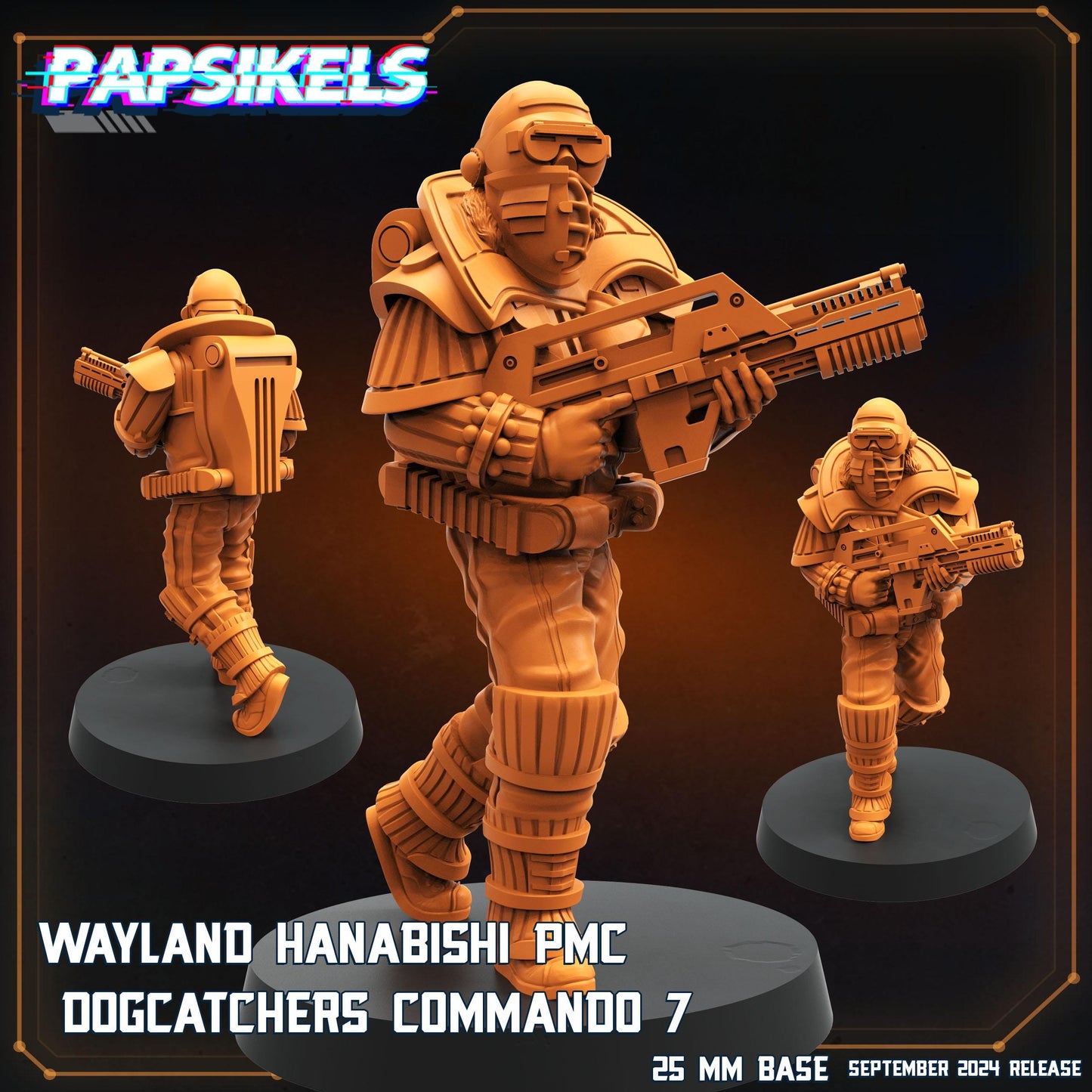Wayland Hanabishi Command -  Resin Miniature - Tabletop  miniature - Fantasy Miniature - 32mm - D&D -  Sci-fi Miniature - Papsikel