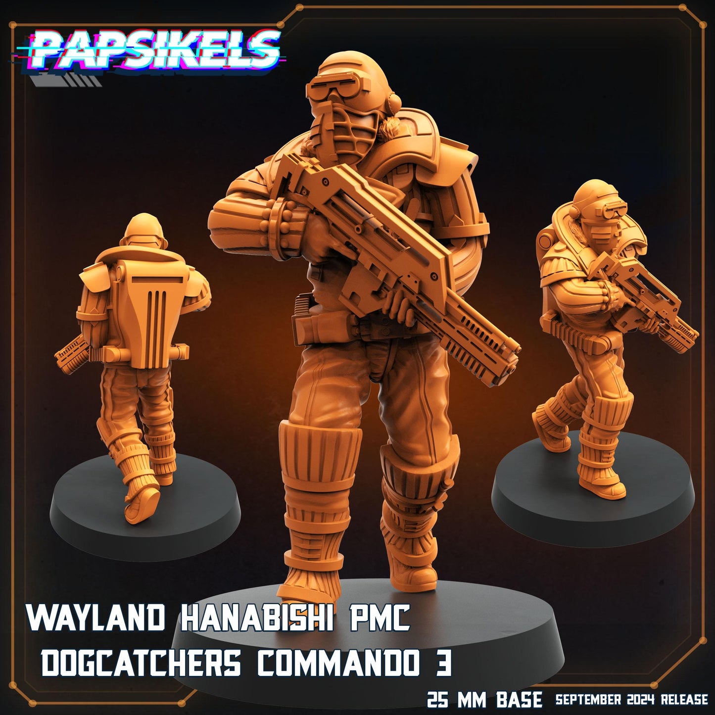 Wayland Hanabishi Command - Resin Miniature - Tabletop miniature - Fantasy Miniature - 32mm - D&D - Sci-fi Miniature - Papsikel
