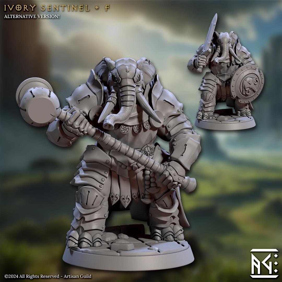 Sentinels - 3D Printed Miniature - Fantasy Miniature -Tabletop Miniature - Tabletop Miniature - D&D - Artisan Guild DnD