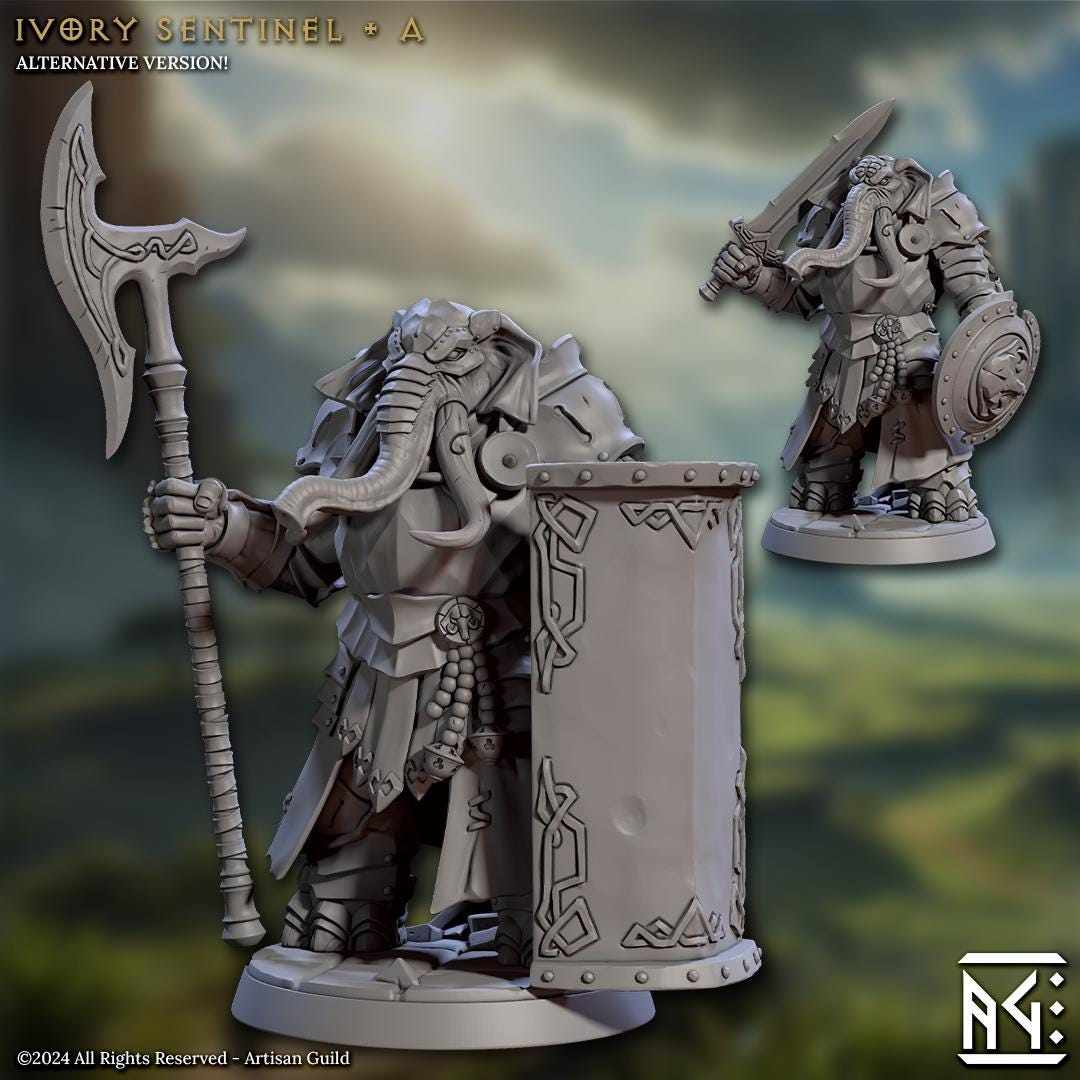 Sentinels - 3D Printed Miniature - Fantasy Miniature -Tabletop  Miniature - Tabletop Miniature - D&D - Artisan Guild