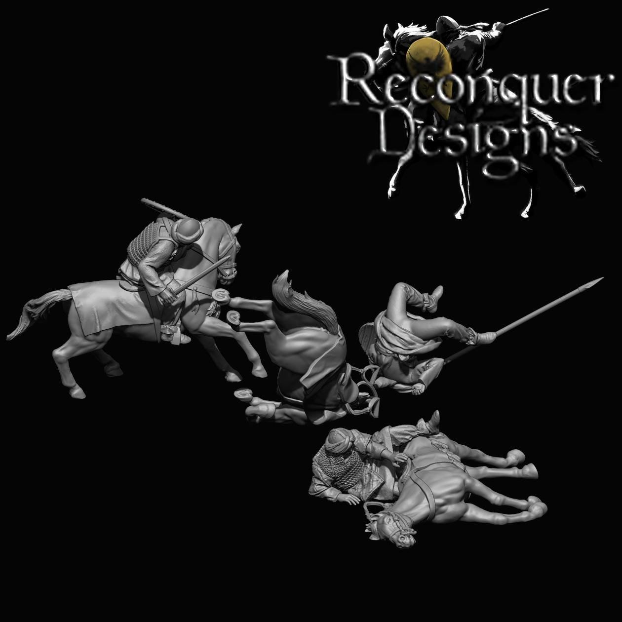 Almohade Casualties - Resin Miniature - Tabletop miniature - Medieval Miniature