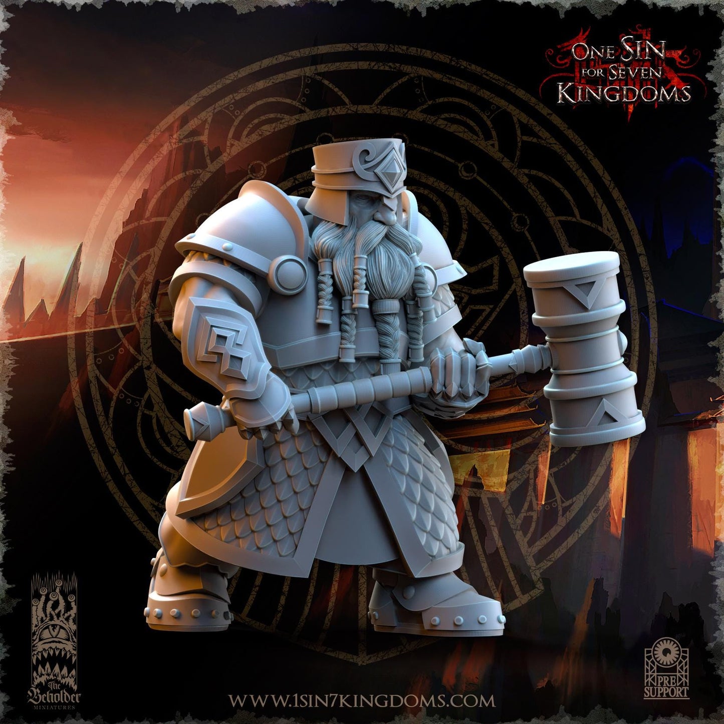 Dwarven Kingdom - 3D Printed Miniature - Fantasy Miniature -Tabletop  Miniature - Tabletop Miniature - D&D -