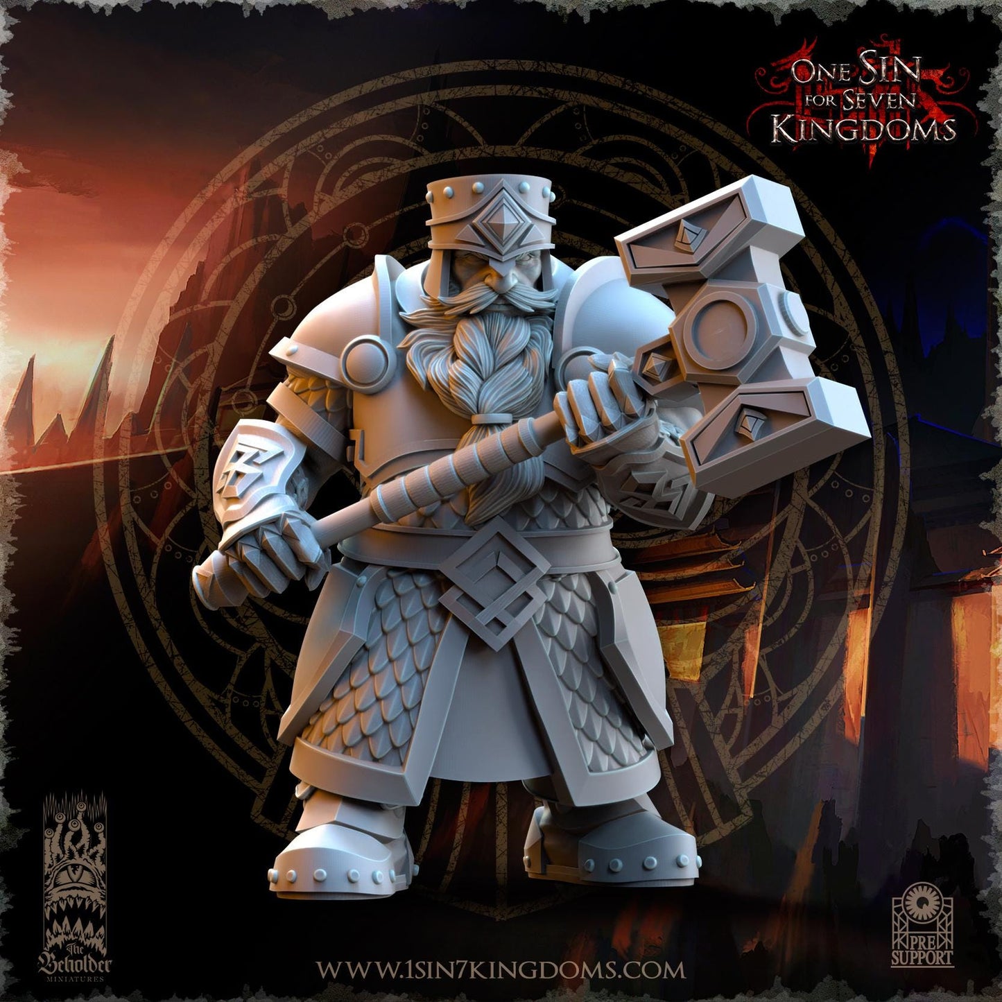 Dwarven Kingdom - 3D Printed Miniature - Fantasy Miniature -Tabletop  Miniature - Tabletop Miniature - D&D -