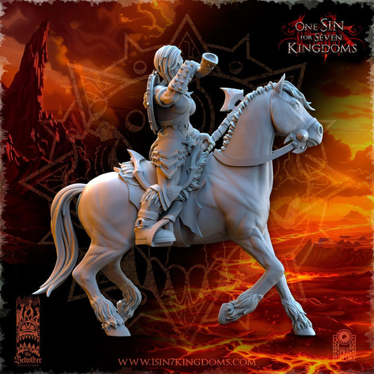 REALMS OF MAYHEM Barbarian riders command group - 3D Printed Miniature - Fantasy Miniature -Tabletop  Miniature - Tabletop Miniature - D&D -