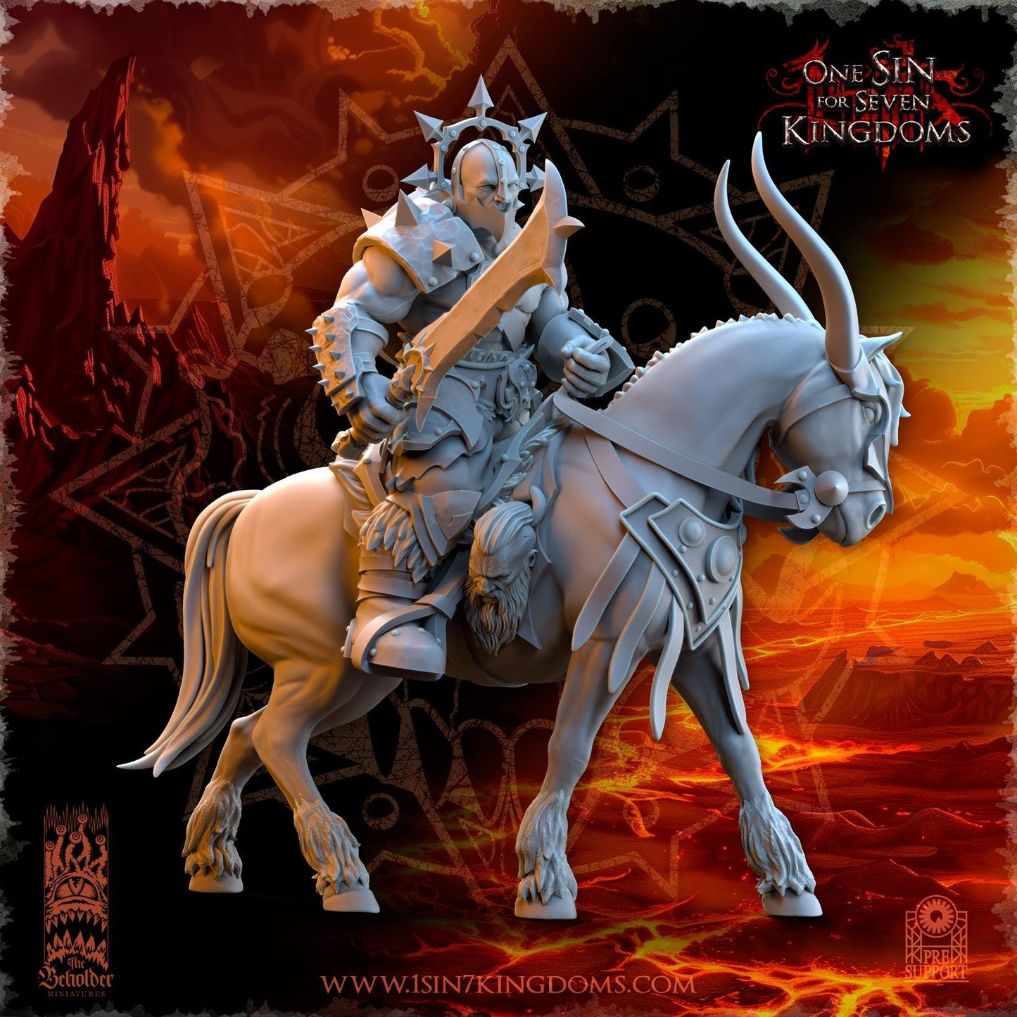 REALMS OF MAYHEM Barbarian riders command group - 3D Printed Miniature - Fantasy Miniature -Tabletop  Miniature - Tabletop Miniature - D&D -