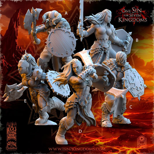 Realms of Mayhem Barbarian Razors 2 - 3D Printed Miniature - Fantasy Miniature -Tabletop  Miniature - Tabletop Miniature - D&D -