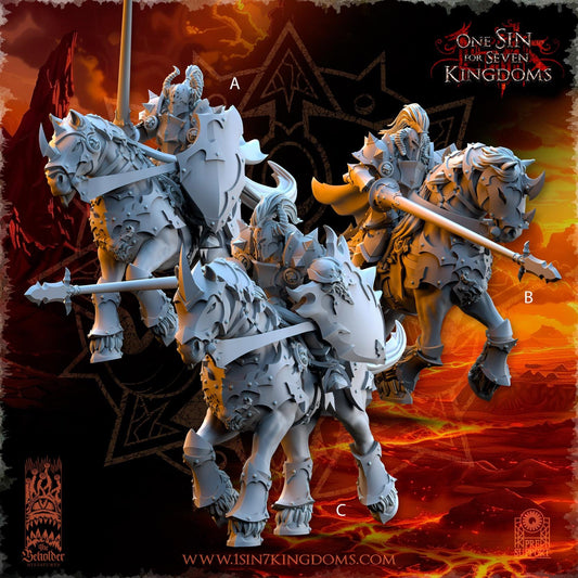 Realms of Mayhem Knights - 3D Printed Miniature - Fantasy Miniature -Tabletop  Miniature - Tabletop Miniature - D&D -