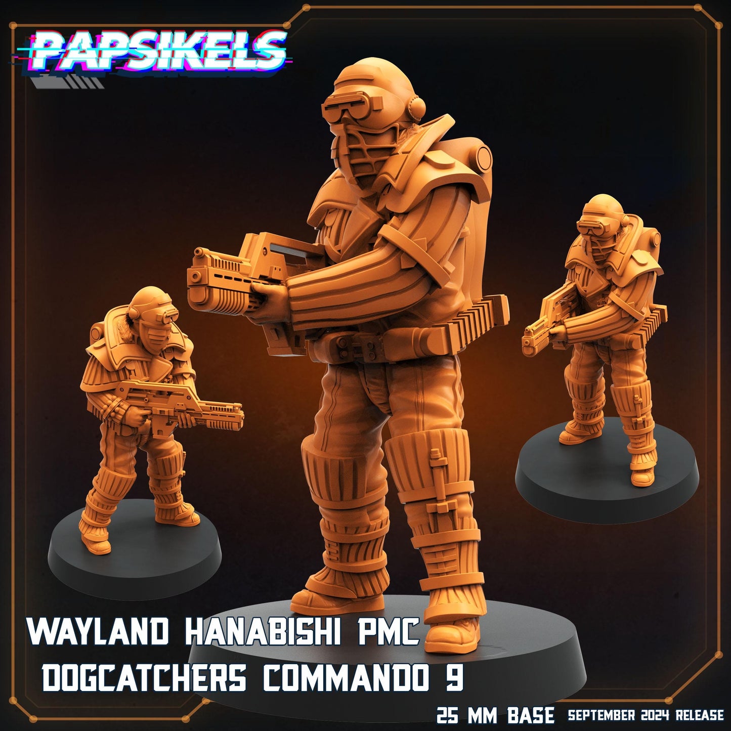 Wayland Hanabishi Command -  Resin Miniature - Tabletop  miniature - Fantasy Miniature - 32mm - D&D -  Sci-fi Miniature - Papsikel