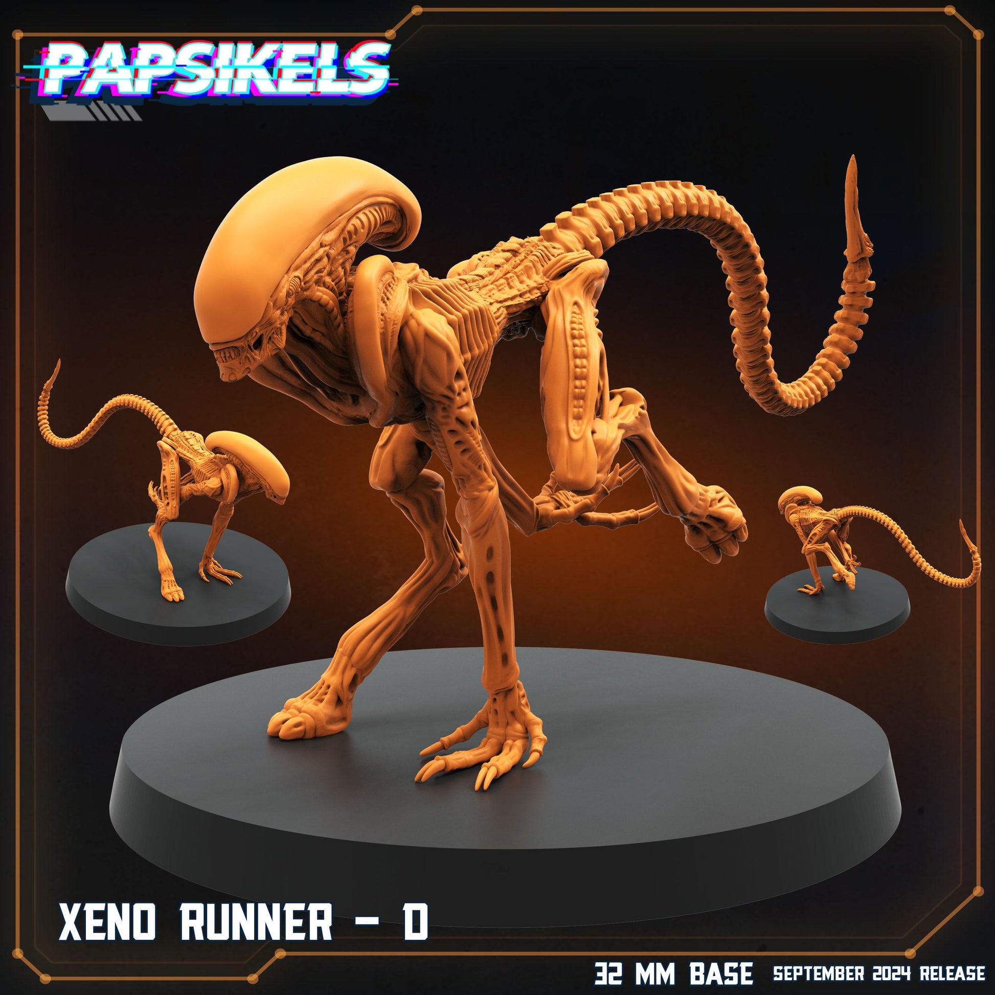 Xenos - Resin Miniature - Tabletop miniature - Fantasy Miniature - 32mm - D&D - Sci-fi Miniature - Papsikel