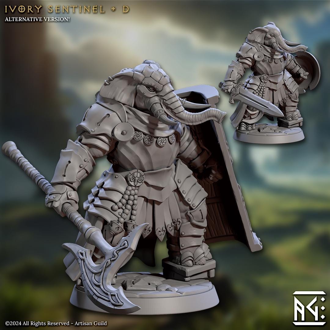 Sentinels - 3D Printed Miniature - Fantasy Miniature -Tabletop  Miniature - Tabletop Miniature - D&D - Artisan Guild