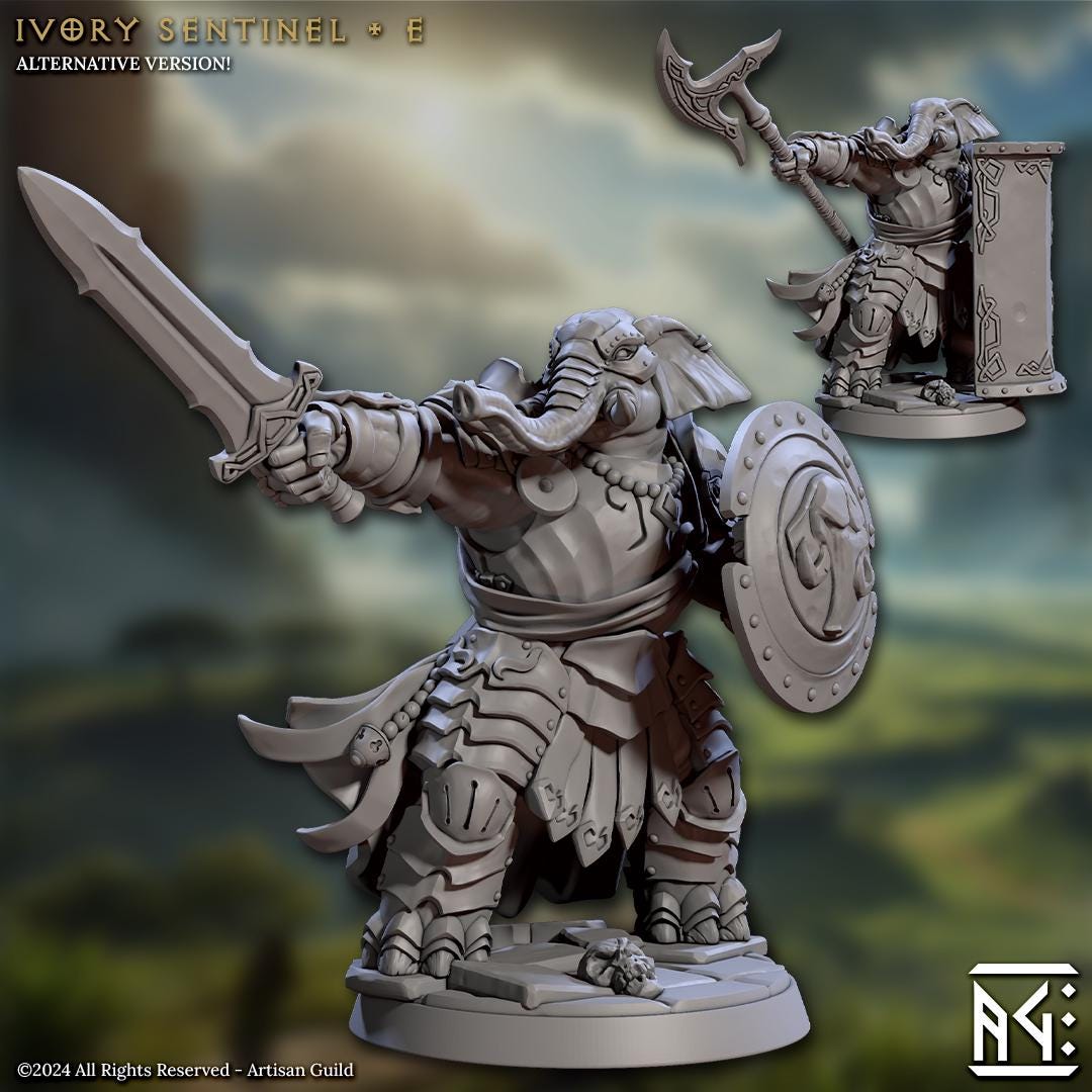 Sentinels - 3D Printed Miniature - Fantasy Miniature -Tabletop  Miniature - Tabletop Miniature - D&D - Artisan Guild