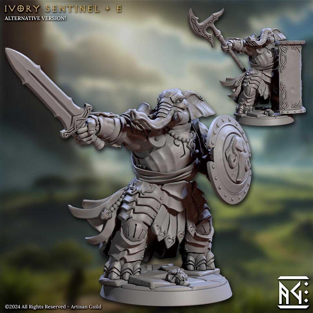 Sentinels - 3D Printed Miniature - Fantasy Miniature -Tabletop Miniature - Tabletop Miniature - D&D - Artisan Guild DnD