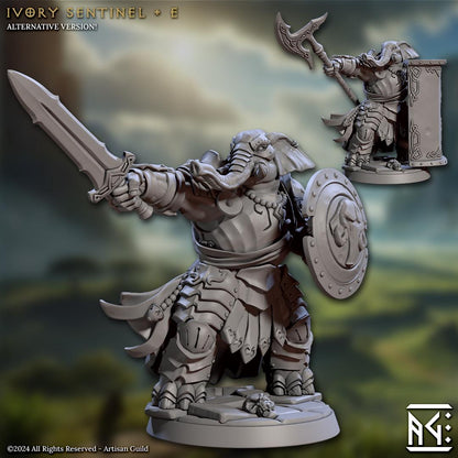 Sentinels - 3D Printed Miniature - Fantasy Miniature -Tabletop Miniature - Tabletop Miniature - D&D - Artisan Guild DnD