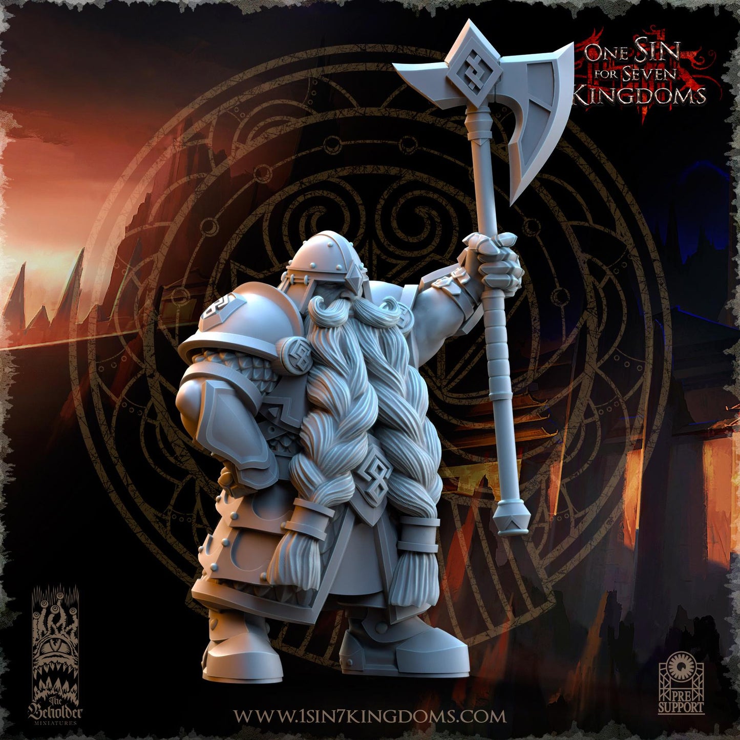 Dwarven Kingdom - Legion of ancient warriors - 3D Printed Miniature - Fantasy Miniature -Tabletop  Miniature - Tabletop Miniature - D&D -
