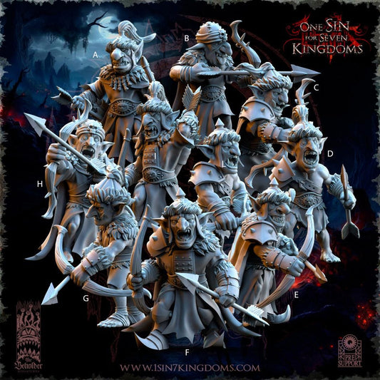 The-Black-Horde-Goblins-Desert-Archers - 3D Printed Miniature - Fantasy Miniature -Tabletop  Miniature - Tabletop Miniature - D&D - DnD