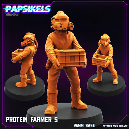 Protein Farmers - Resin Miniature - Tabletop miniature - Fantasy Miniature - 32mm - D&D Sci-fi Miniature - Papsikel