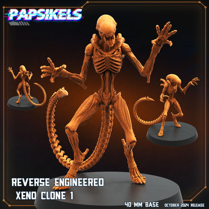 Reverse Xeno Clones  -  Resin Miniature - Tabletop  miniature - Fantasy Miniature - 32mm - D&D Sci-fi Miniature - Papsikel